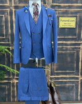 Blauw trouwpak